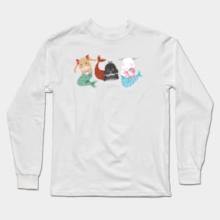 Mermaid Bunny BSC Vertical Line | Bailey Sean Claude x Bunniesmee Long Sleeve T-Shirt